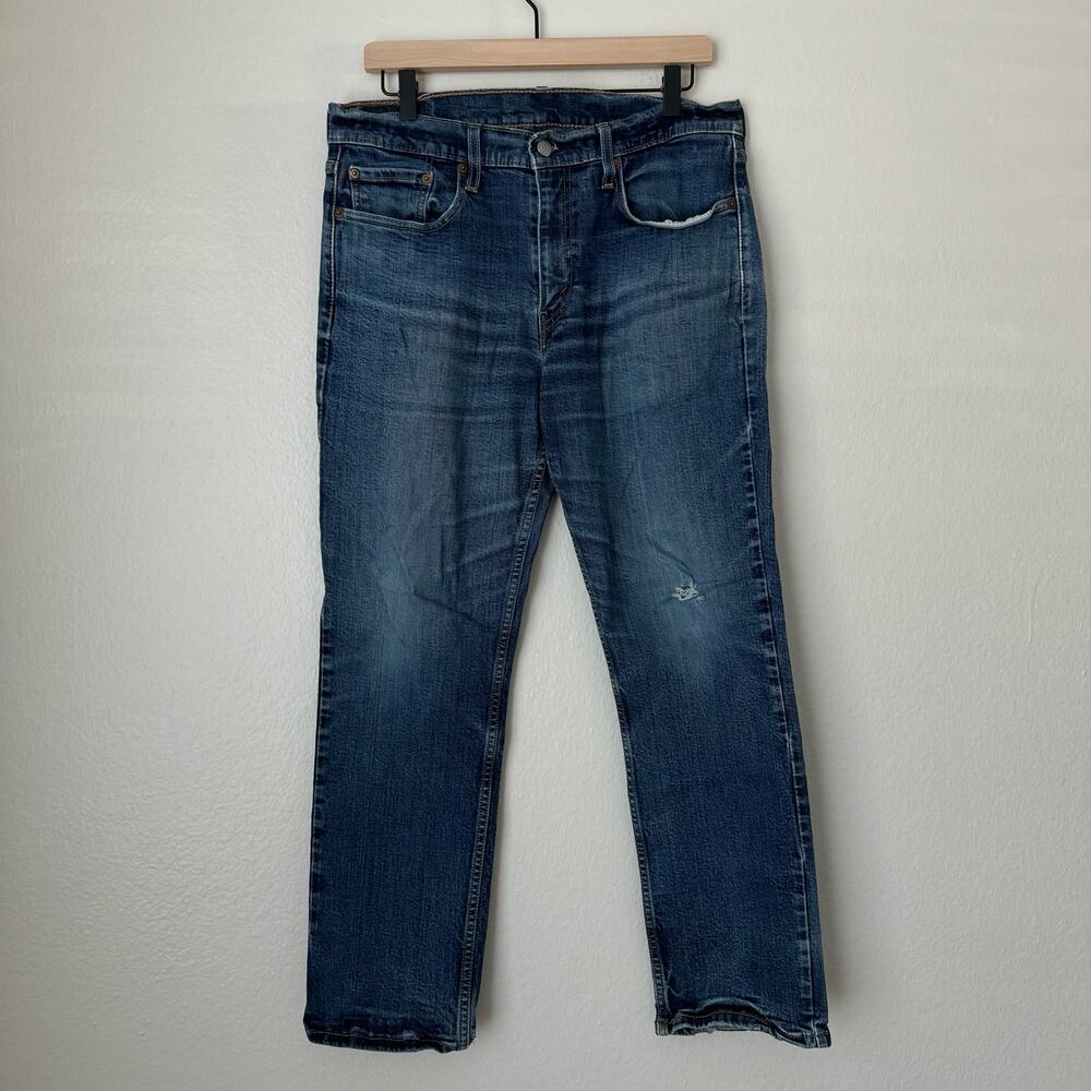 Levi's Men's 514 Straight Leg Dark Faded Denim Jeans Pants Bottoms Size 33 x 30